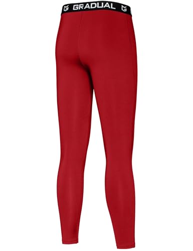 G Gradual Criança-Unissex Calças De Compressão Para Meninos, Camada De Base Térmica Juvenil, Meia-Ca