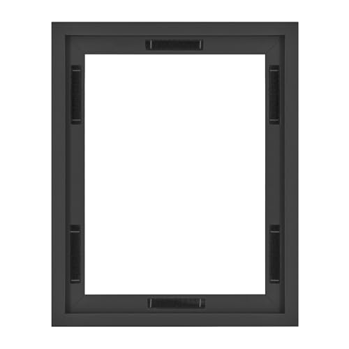 Image of MCS Canvas Float Frames 11x14 Frame, Black Frame for Finished Canvases, Vertical & Horizontal Wall Hanging Large Frame with Adhesive for Canvas Paintings (1-Pack)