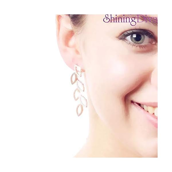 Shining Diva Fashion 18K Stylish Fancy Traditional Gold Plated Drop Earrings for Women - Golden (9850er) - Image 6