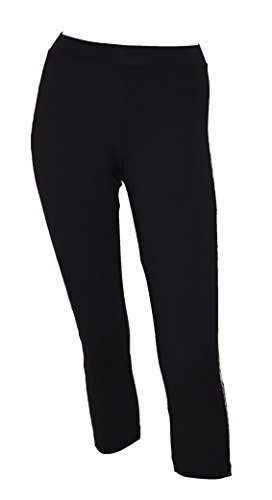 Private Island Women UPF 50+ Capri Leggings Rash Guard Beach Board Shorts Pants Swimsuit Bathing Swim Bottom (XL, BWA)