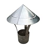 ★ Dachkaminabdeckung: Dieser runde Kaminkopf besteht aus einer dicken Aluminiumplatte mit einer Dicke von 0,7 mm, rostet, f?llt oder rei?t nicht und ist leicht zu reinigen. Die Kaminabdeckun