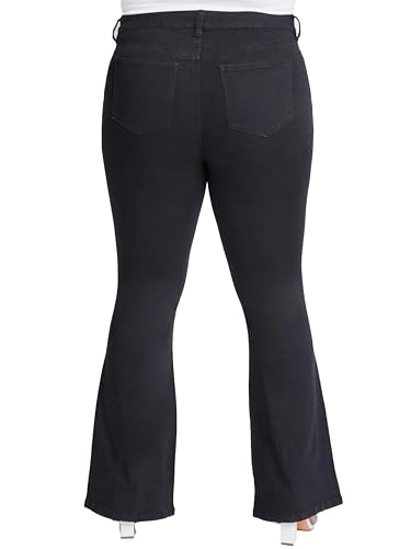 YMI Women's Plus Size Hyperdenim Super Stretchy Flare Jeans3