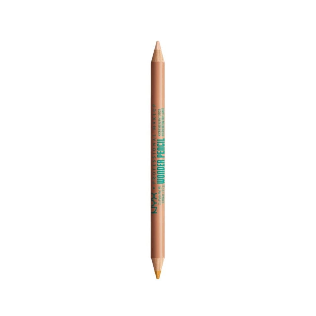 NYX Professional Makeup Brow Highlighter, Dual Ended Pencil, For Lifting, Highlighting and Concealing, Wonder Pencil, Line Shimmer Under Lower Brow Arch For a Lifting Effect, Deep