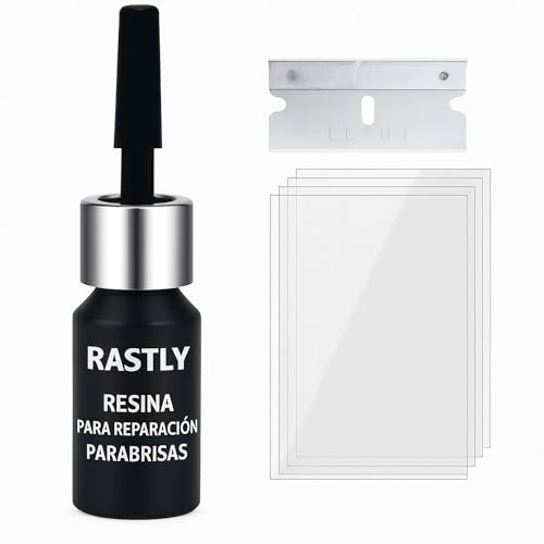 RASTLY Kit Reparador de Cristales para Coche - Solución Profesional para Reparar Arañazos, Lunas Rotas y Vidrio de Automóvil, Cristal Líquido y Cracked Magic Glass Repair Kit