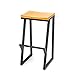 C-J-Xin Ferro battuto Bar Sedia, Legno Solido Retro Coffee Chair Cafe Bar Terrace Piccolo Appartamento Sgabello Alto Altezza differente Poggiapiedi Sgabello Decorativo (Color : A, Size : 70cm)