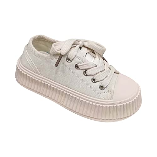 Generic Boys Athletic Shoes Toddler Little Kid Canvas Shoes Boys and Girls Low Top Slip On Platform Sneaker Shoe Walking Causal