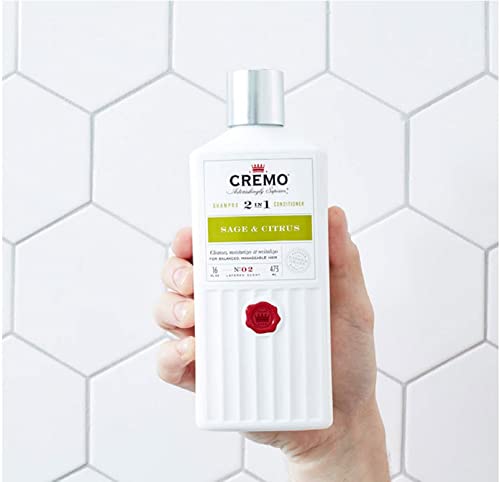 Cremo Xampu e condicionador 2 em 1 de grau barbeiro, 45 ml (pacote com 2)