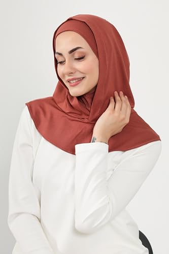 Aisha's Design Full Coverage%95 Cotton Bonnet for Women, Ready-to-Wear Hijab Bonnet Headscarf with Neck Coverage4