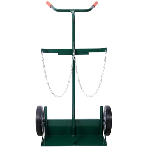 Carretilla para cilindros de soldadura de 440 lb con ruedas de goma sólidas de 10 pulgadas miniatura 3