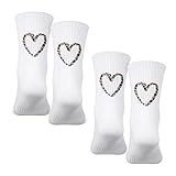 KEORHEZ 2 Paar Socken Leopardenmuster Damen,Herz Tennis Leo Socken, Leoprint Socks, Crew Sportsocken für Damen Männer Frauen,Tennissocken mit Mmotiv