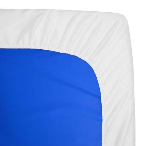 Image of American Baby Company 2 Pack Fitted Nap Mat Sheet with Elastic Corners 24 inch x 48 inch x 4 inch - Soft & Breathable Microfiber Rest Mat Sheet or Nap Mat Cover for Daycare & Preschool, Snow White