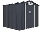 Abri de Jardin métal Vegas - 4,07 m² - Gris