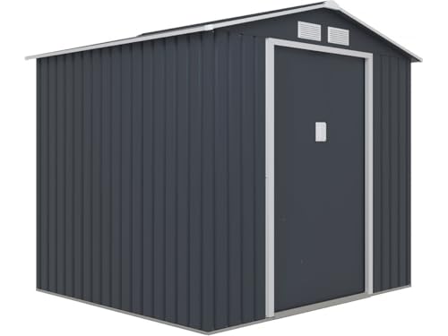 Abri de Jardin métal Vegas - 4,07 m² - Gris