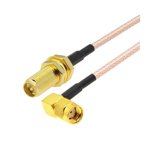 QYZLVCES(���X) RG316�P�[�u�� 15MM SMA���X�o���N�w�b�h - �I�X�v���O WIFI�A���e�i�����W�����p�[ 50�I�[������RF�P�[�u���s�O�e�[��(RPSMA F to RP M90,50CM)