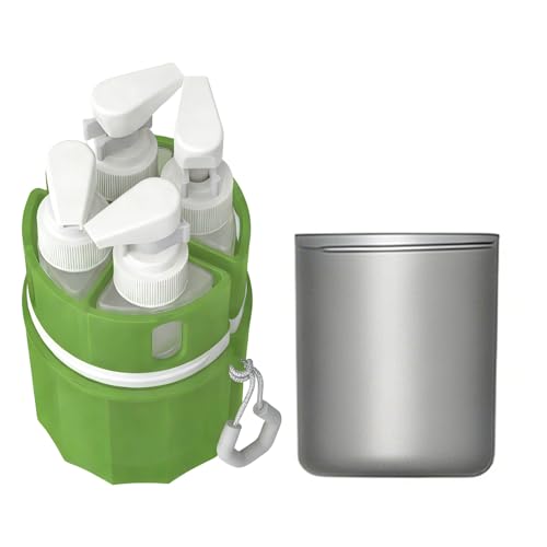 Generico Travel Toiletry Bottles - 4 in 1 Airtight Suction Wall Mount,Travel Size Containers Toiletry Bottles,for Shampoo Conditioner Perfume Liquid Home Dorm Gym Hotel Outdoor