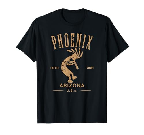 Phoenix Arizona Dancing Kokopelli diseño envejecido Camiseta