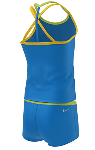 Nike Swim Girls' Essential T-Crossback Tankini Set Photo Blue XS (6X Little Kids) / Photo Blue2