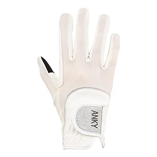 Guantes blancos de hípica Anky Technical Mesh talla 7 para verano