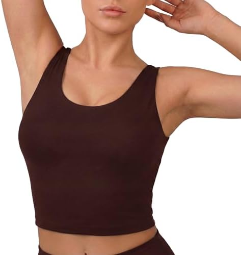 Nirlon U Tank Sports Bra for Women – Scoop Neck Workout Top with Built-in Cups – Ideal for Yoga, Gym & All-Day Comfort Wear