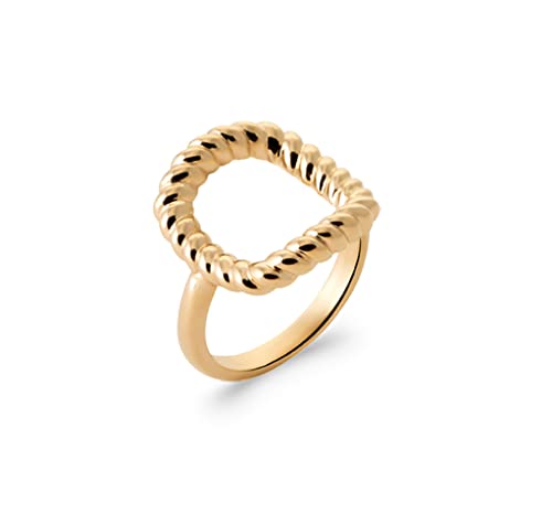 Bague anneau en Plaqué Or 18 carats, bijou géométrique ajouré