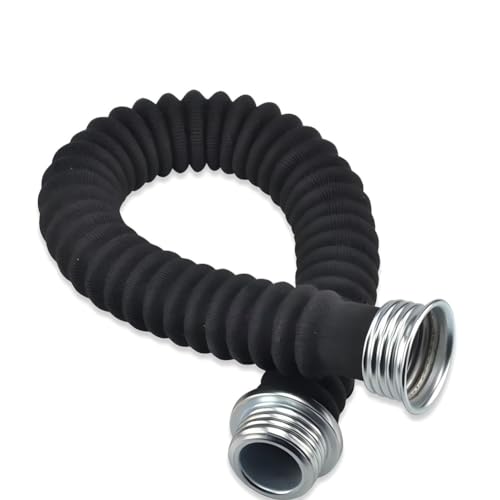 1 PC Respirator Hose Tube 0.5M Rubber Hose Universal 40mm Thread Extension Hose with Fabric Protection for Painting Sanding Welding