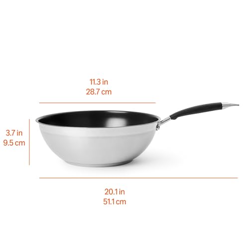 Amazon Basics, Padella Wok Antiaderente in Ceramica, 28 cm - Immagine 4
