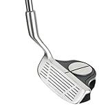 Intech EZ Roll Left Handed Chipper Golf Club | Short Distance Approach Chipping Club for Men | Back-Weighted Design with Alignment Lines | 35” Length 35° Loft, Black/Satin