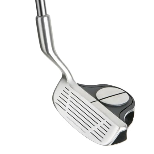 Intech EZ Roll Left Handed Chipper Golf Club | Short Distance Approach Chipping Club for Men | Back-Weighted Design with Alignment Lines | 35” Length 35° Loft, Black/Satin