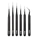6Pcs Safe Anti-static Tweezers Maintenance Repair Nippers Forceps Tools Kit ESD10-15 Industrial tweezers
