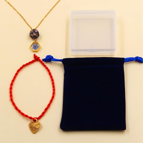 Vivaday Colar feminino de flor de jade com semente de mostarda | Joias motivacionais cristãs de aço