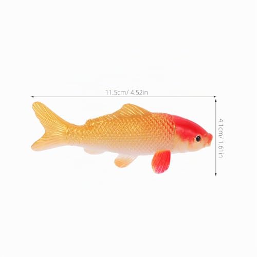 TOYANDONA Künstlicher Koi Fisch Schwimmende Aquariendekorationen Realistische Fisch-Stütze Goldfisch Figuren Fischtankzubehör Miniatur Dekor Für Aquarium Haus- Und Gartendekoration 2 Stück