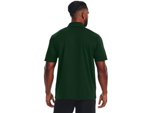 Under Armour Tech Team Mens Short Sleeve Polo Shirt 2XLT Forest Green-White2