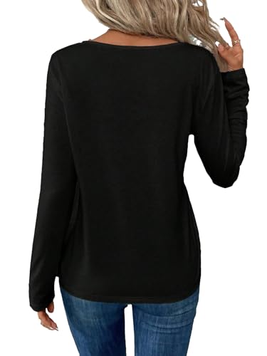 Women's Cowboy Shirt Country Concert Outfit Cute Western Graphic Tee Casual Notched Neck Long Sleeve Top2