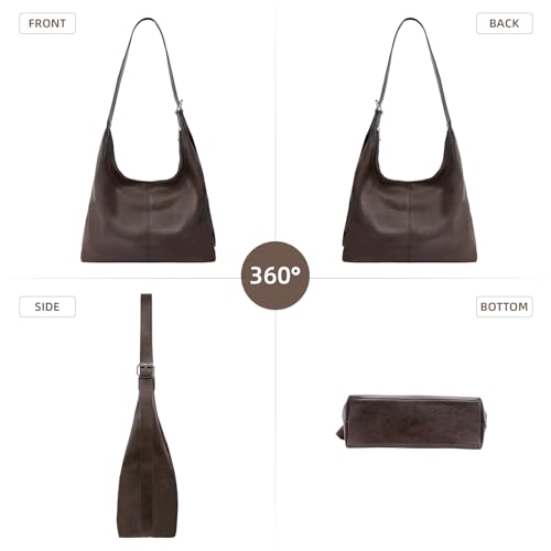 Bolso Grande Hobo para Mujer Piel Vegana con Cremallera miniatura 4