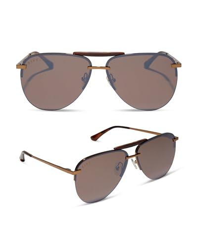 DIFF Tahoe | Designer Oversized Aviator Sunglasses for Women | UV400 Protection