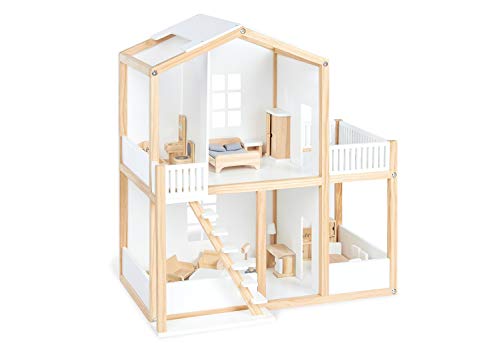 Commode à langer amovible Pinolino Riva en MDF blanc et frêne