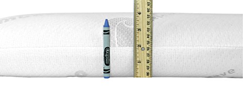 Bluewave Bedding Slim Gel Memory Foam Pillow for Stomach, Back and Side Sleepers - Therapeutic Design for Spinal Alignment, Better Breathing and Enhanced Sleeping (4-Inches Height, Standard)