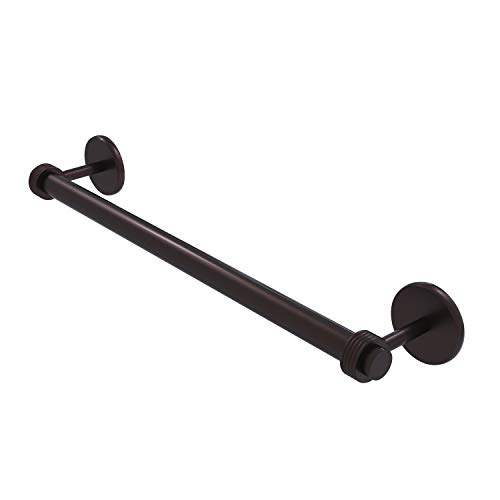Allied Brass 7251G/18-ABZ Satellite Orbit Two Collection 18 Inch Groovy Detail Towel Bar, 18-Inch, Antique Bronze
