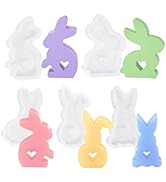 Augesak 2 Pezzi Stampi In Silicone Coniglio Per Candele, Stampi In Silicone Per Conigli Pasquali 3D, Stampi In Silicone Per Colata Di Pasqua, Stampo