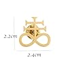 Leviathan Cross Brooches Stainless Steel Christian Symbol Badge Pin Mens Shirt Lapel Pin Religious Amulet Jewelry Gifts, Nomal, Metal, gem na #2