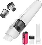 Litheli Aspirateur portatif sans fil, LiteVac Mini Aspirateur portable à vide 10000Pa/6000Pa Double-filtre,0.75LBs, Moteur sans brosse, HEPA Filtre, avec 4Ah Batterie swappable
