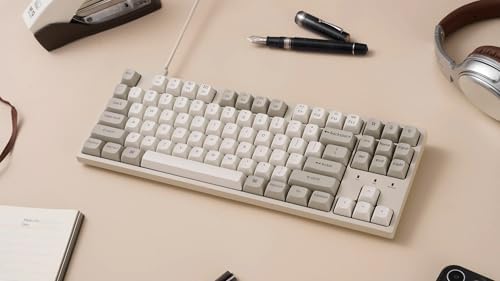 Keychron C1 Pro 8K QMK Wired Custom Mechanical Keyboard, TKL Layout Launcher Support with Hot-Swappable Super Banana Switch, PBT Keycaps Compatible for Mac Windows Linux - 1