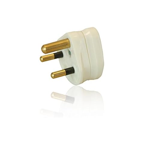 CDL Micro 2 Amp 3 Pin Round Pin Mains Plug - White Cover