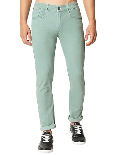 Image of KARGEENS Men Kargeens Men's Jeans Pant Slim Fit Stretchable Casual Wear Low Rise Cotton Blend Denim