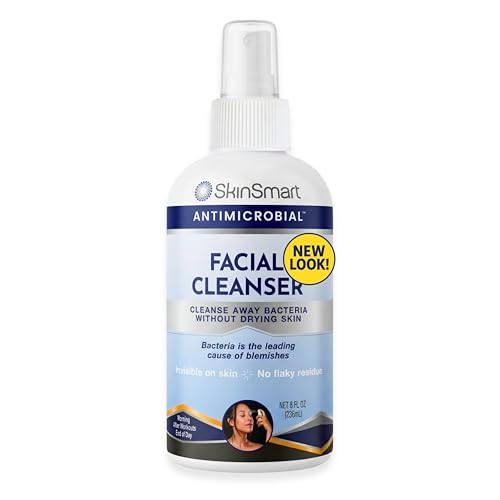 SkinSmart Antimicrobial Facial Cleanser for Breakouts & Blemishes...