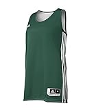 Adidas Womens Reversible Basketball Practice Jersey XS Dark Green/White