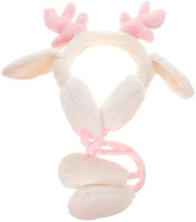 VALICLUD Earmuffs Reindeer Comfortable Girls Colorful Covers Weather Windproof Toddler Girl Earflap Warming Muffs Warmers Adjustable Cold Plush Wrap Outdoor Cover Antler