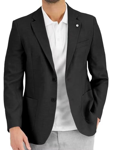 Wangyue Men's Casual Blazer Slim Fit Lightweight Jacket Casual Sport Coat Two Buttons Suit Jackets for Wedding Prom