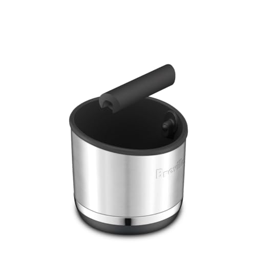 Image of Breville BEA501BSS Knock Box 10 Espresso Machine Accessory, 10 Puck Capacity, Brushed Stainless Steel