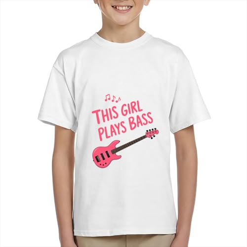 This Girl Plays Bass, Female Bassist Musician Boys Girls Teens T-Shirt Anime Gift3